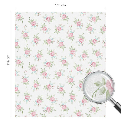 Vinilo para ventanas motivo vitral Rosas románticas