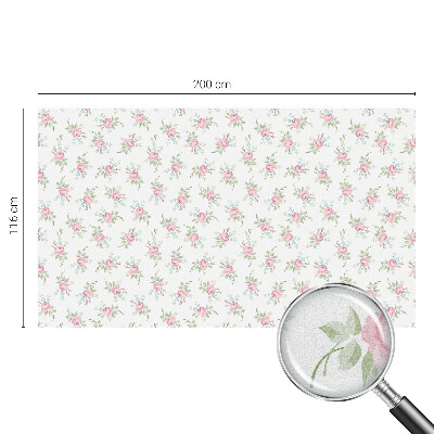 Vinilo para ventanas motivo vitral Rosas románticas