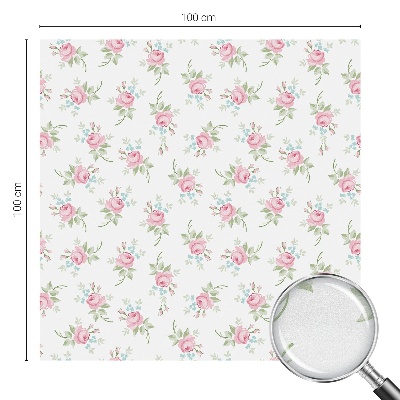 Vinilo para ventanas motivo vitral Rosas románticas