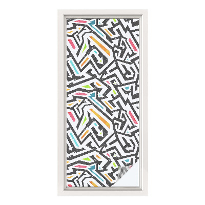 Vinilo para ventanas motivo vitral Geometría abstracta