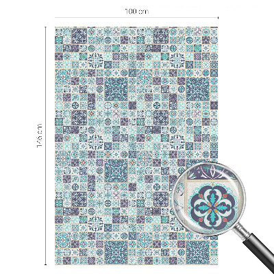 Vinilo ventana privacidad Azulejos florales