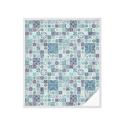 Vinilo ventana privacidad Azulejos florales