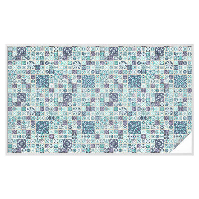 Vinilo ventana privacidad Azulejos florales