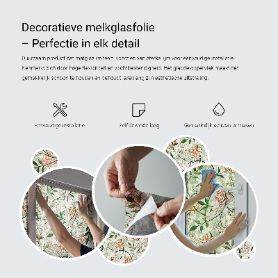 Vinilo ventana privacidad Azulejos florales