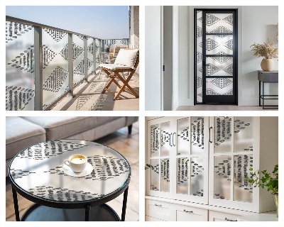 Vinilo para cristales efecto vitral Diamantes geométricos