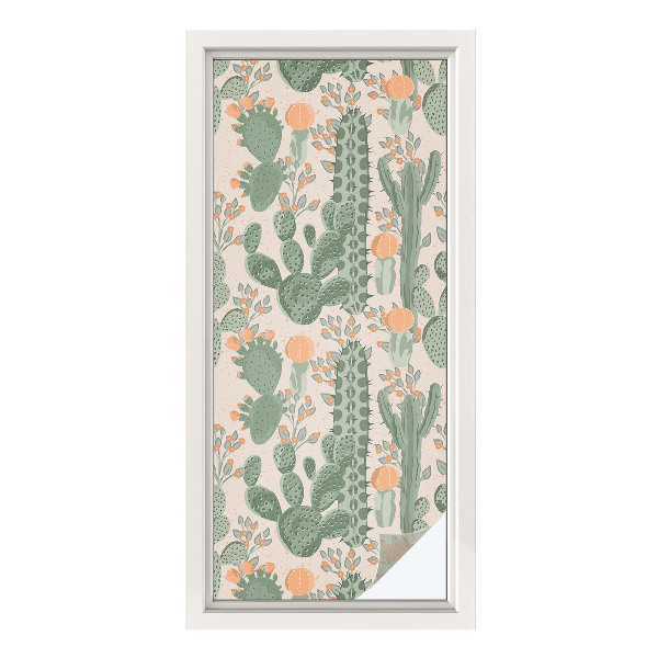 Vinilo para cristales efecto vitral Suculentas verdes