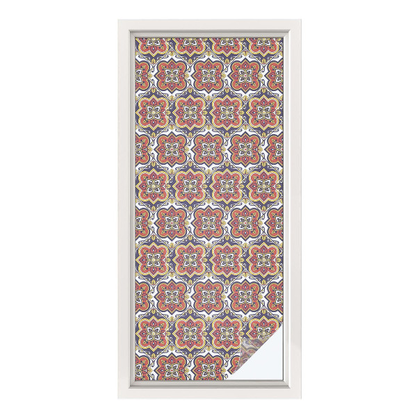 Vinilo para ventanas motivo vitral Adorno floral