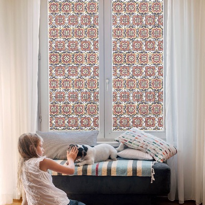 Vinilo para ventanas motivo vitral Adorno floral