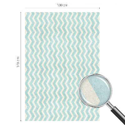 Vinilo decorativo adhesivo para cristales Zigzag azul