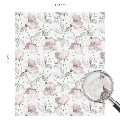 Vinilo ventana privacidad hojas de rosa