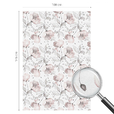 Vinilo ventana privacidad hojas de rosa