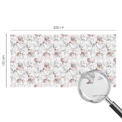 Vinilo ventana privacidad hojas de rosa