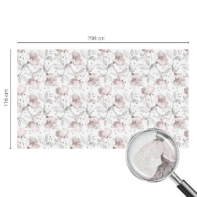 Vinilo ventana privacidad hojas de rosa