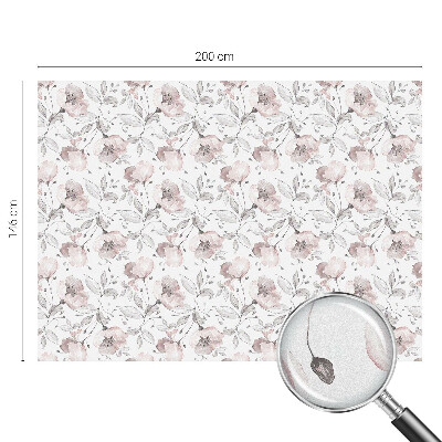 Vinilo ventana privacidad hojas de rosa