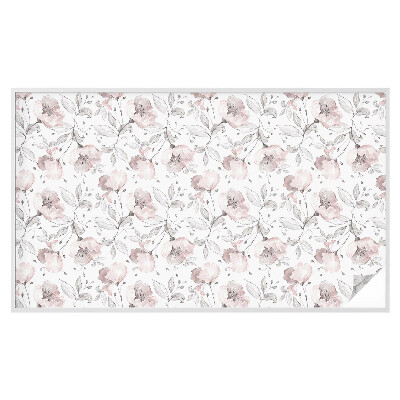 Vinilo ventana privacidad hojas de rosa