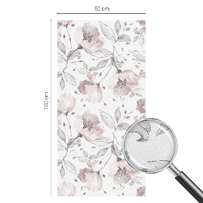 Vinilo ventana privacidad hojas de rosa