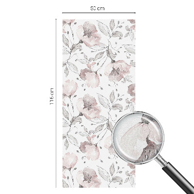 Vinilo ventana privacidad hojas de rosa