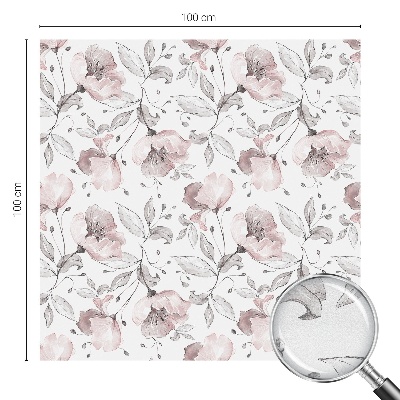 Vinilo ventana privacidad hojas de rosa