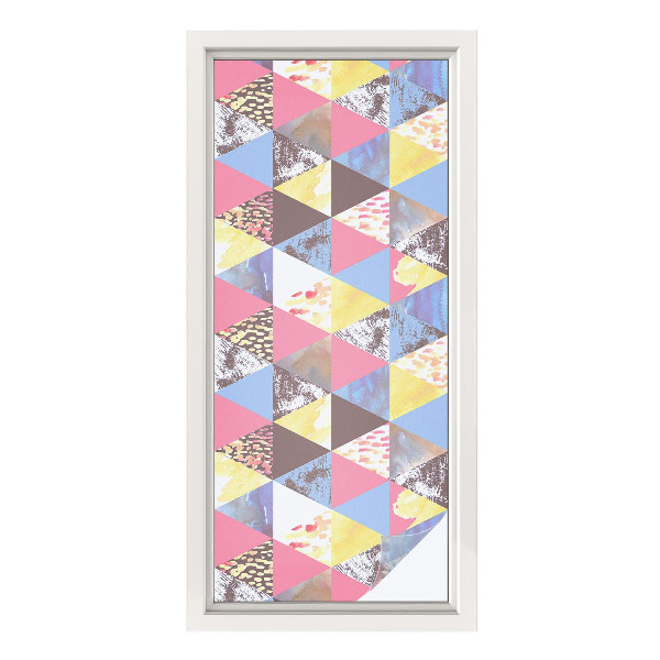 Vinilo para cristales efecto vitral Triángulos de colores