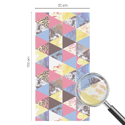 Vinilo para cristales efecto vitral Triángulos de colores