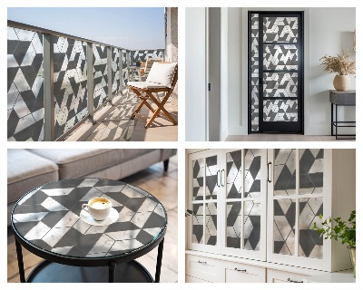 Vinilo para cristales opaco decorativo ilusiones geométricas