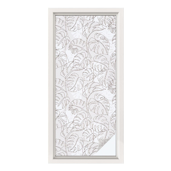 Vinilo ventana privacidad Adorno vegetal