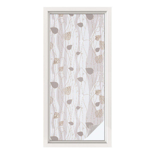 Vinilo para cristales efecto vitral Hojas elegantes