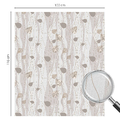 Vinilo para cristales efecto vitral Hojas elegantes