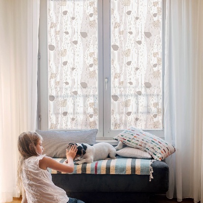 Vinilo para cristales efecto vitral Hojas elegantes