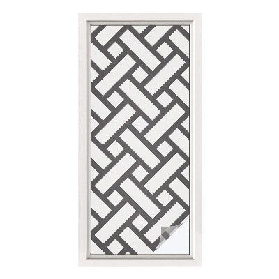 Vinilo para ventanas motivo vitral Rectángulos entrelazados