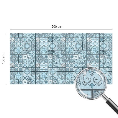 Vinilo ventana privacidad Azulejos azules