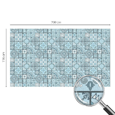 Vinilo ventana privacidad Azulejos azules