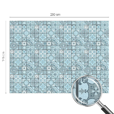 Vinilo ventana privacidad Azulejos azules