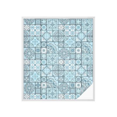 Vinilo ventana privacidad Azulejos azules