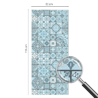 Vinilo ventana privacidad Azulejos azules