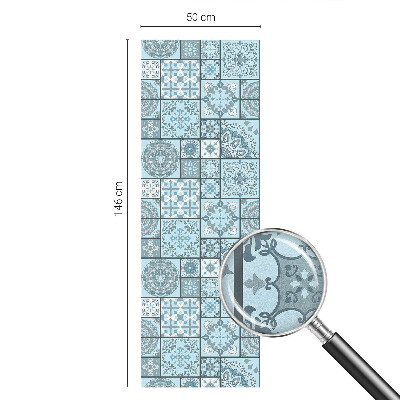 Vinilo ventana privacidad Azulejos azules