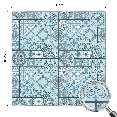 Vinilo ventana privacidad Azulejos azules