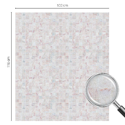 Vinilo ventana privacidad mosaico de piedra