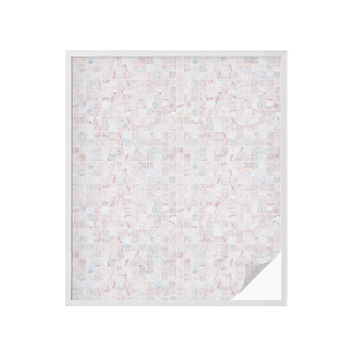 Vinilo ventana privacidad mosaico de piedra