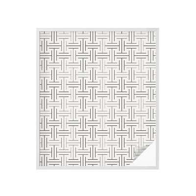 Vinilo para ventanas motivo vitral Trenza simétrica