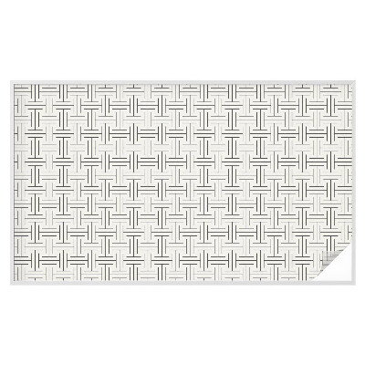 Vinilo para ventanas motivo vitral Trenza simétrica