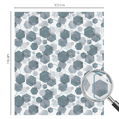 Vinilo ventana privacidad hexágonos geométricos