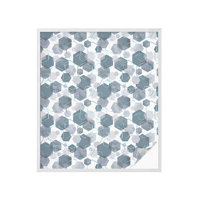 Vinilo ventana privacidad hexágonos geométricos