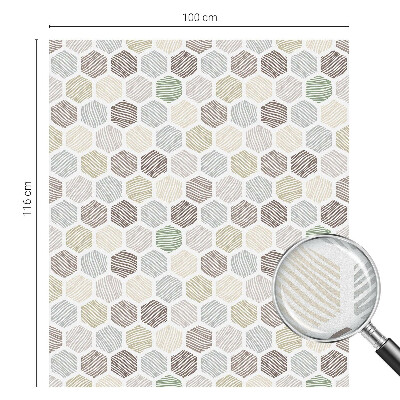 Vinilo para ventanas motivo vitral Ondas geométricas