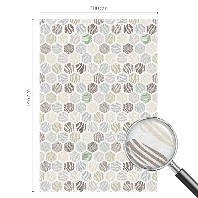 Vinilo para ventanas motivo vitral Ondas geométricas