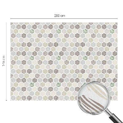 Vinilo para ventanas motivo vitral Ondas geométricas