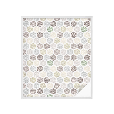 Vinilo para ventanas motivo vitral Ondas geométricas