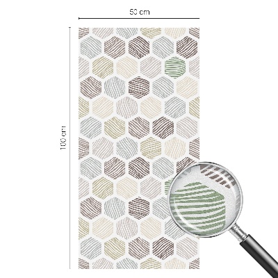 Vinilo para ventanas motivo vitral Ondas geométricas