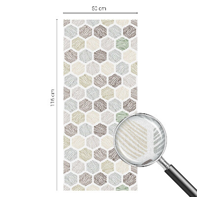 Vinilo para ventanas motivo vitral Ondas geométricas