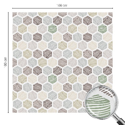 Vinilo para ventanas motivo vitral Ondas geométricas